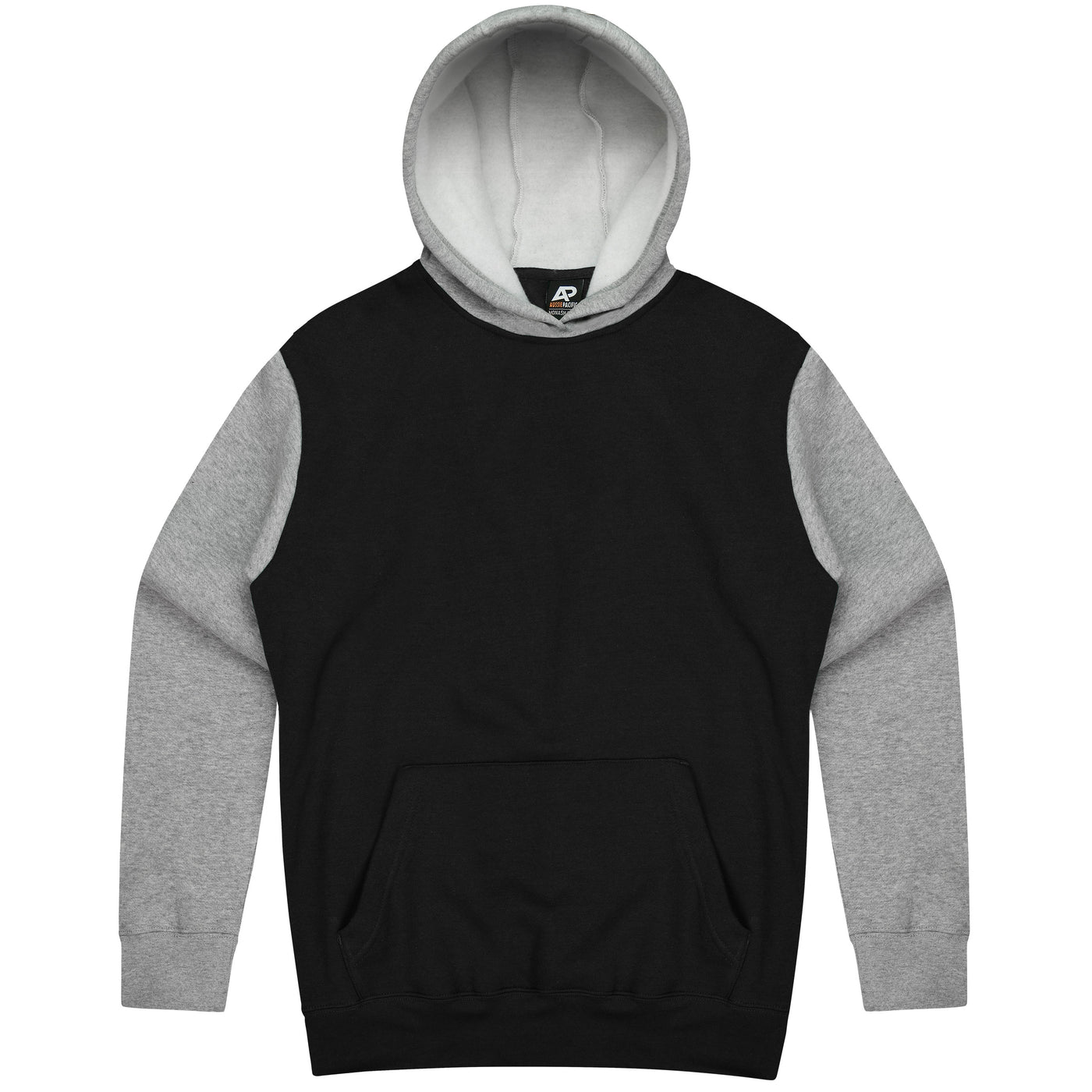 3530 - Aussie Pacific - Monash Kids Hoodie Black/Grey