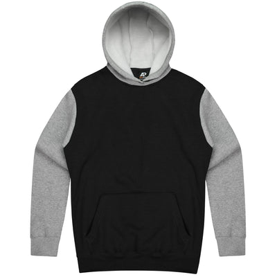 3530 - Aussie Pacific - Monash Kids Hoodie Black/Grey