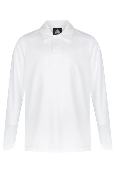 3316 - Aussie Pacific - Botany Kids Polo L/S White 