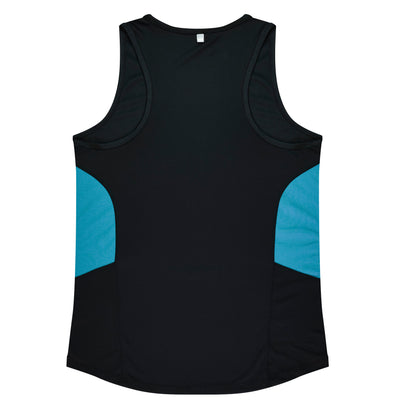 2111 - Aussie Pacific - Tasman Ladies Singlet - Black & Navy Body Colours