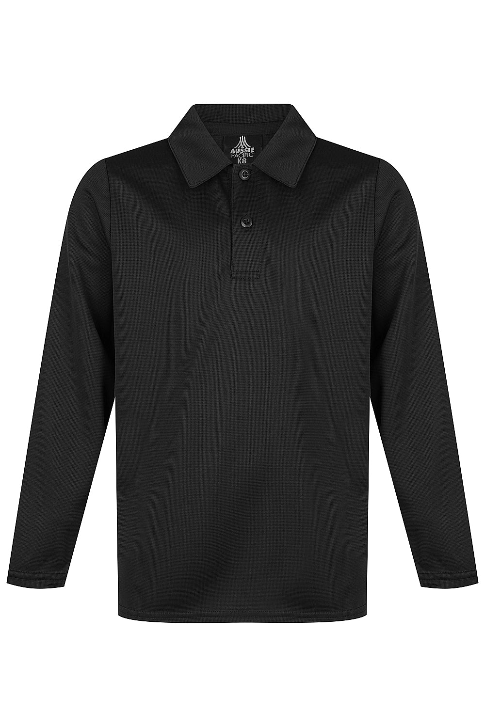 3316 - Aussie Pacific - Botany Kids Polo L/S Black 