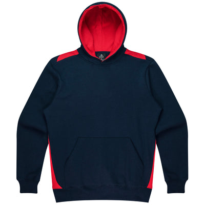 3506 - Aussie Pacific - Paterson Kids Hoodie Navy/Red 