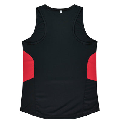 2111 - Aussie Pacific - Tasman Ladies Singlet - Black & Navy Body Colours