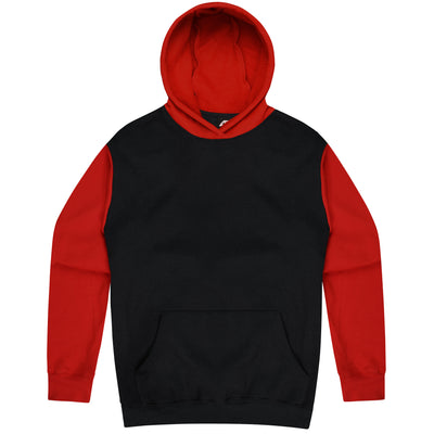 3530 - Aussie Pacific - Monash Kids Hoodie Black/Red 