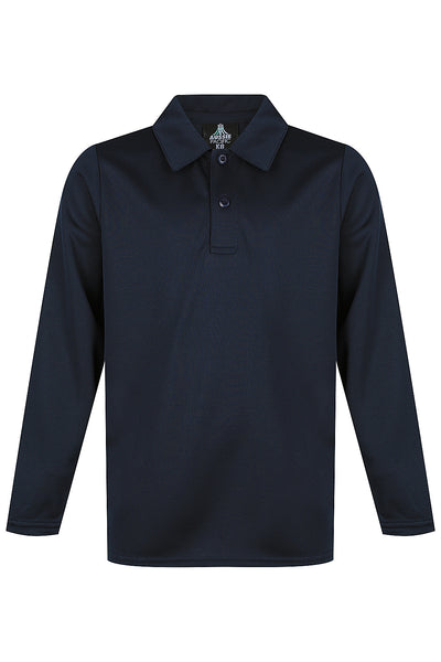 3316 - Aussie Pacific - Botany Kids Polo L/S Navy 