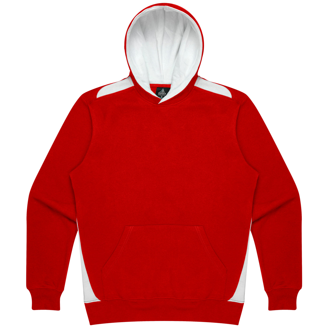 3506 - Aussie Pacific - Paterson Kids Hoodie Red/White 