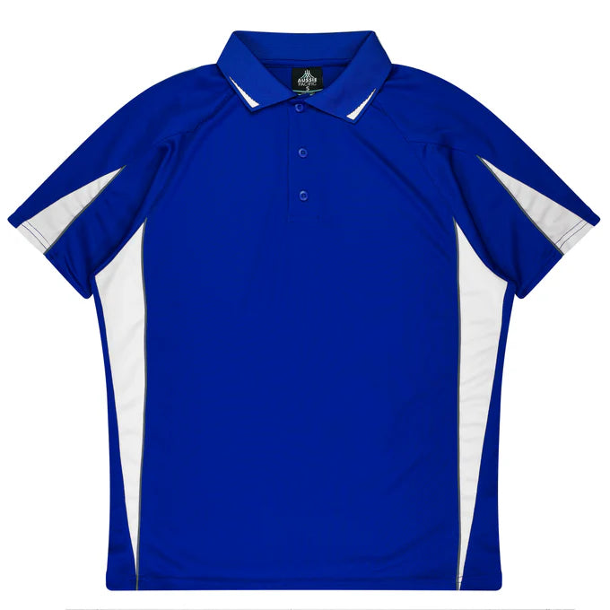 3304 - Aussie Pacific - Eureka Kids Polo Royal/White