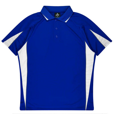 3304 - Aussie Pacific - Eureka Kids Polo Royal/White