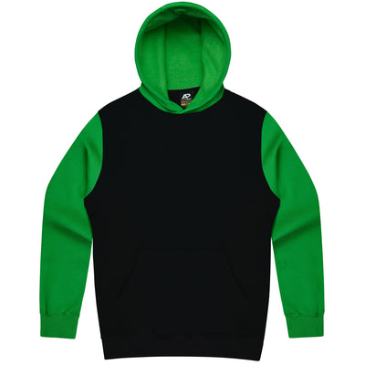 3530 - Aussie Pacific - Monash Kids Hoodie Black/Kawa Green