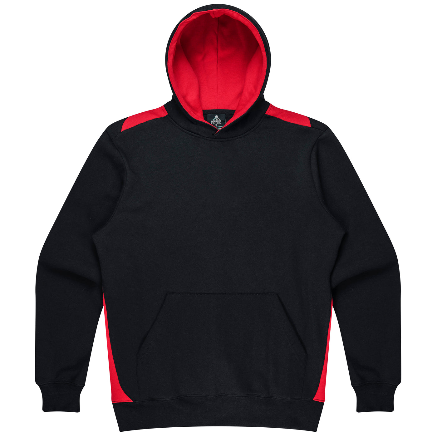 3506 - Aussie Pacific - Paterson Kids Hoodie Black/Red