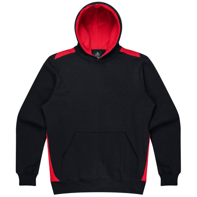 3506 - Aussie Pacific - Paterson Kids Hoodie Black/Red