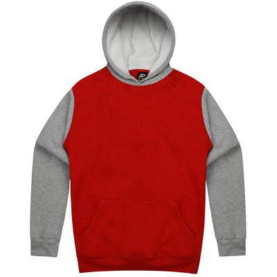 3530 - Aussie Pacific - Monash Kids Hoodie Red/Grey