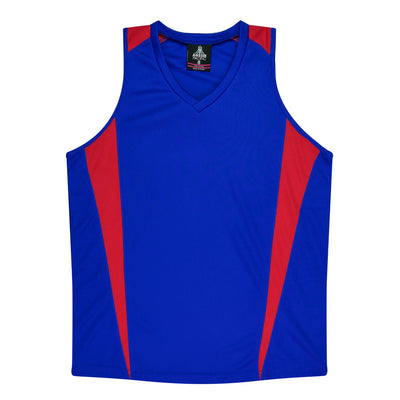 2104 - Aussie Pacific - Eureka Ladies Singlet Royal/Red