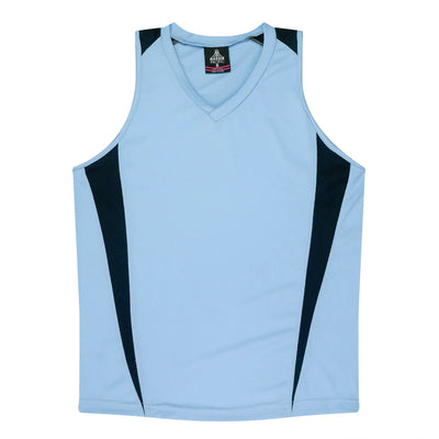 2104 - Aussie Pacific - Eureka Ladies Singlet Navy/Sky