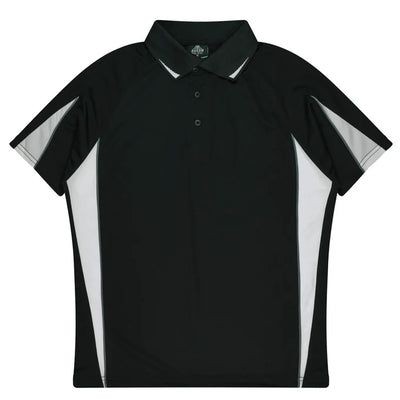 3304 - Aussie Pacific - Eureka Kids Polo Black/White