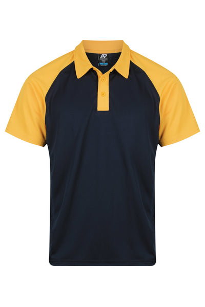 1318 - Aussie Pacific - Manly Mens Polo Navy/Gold