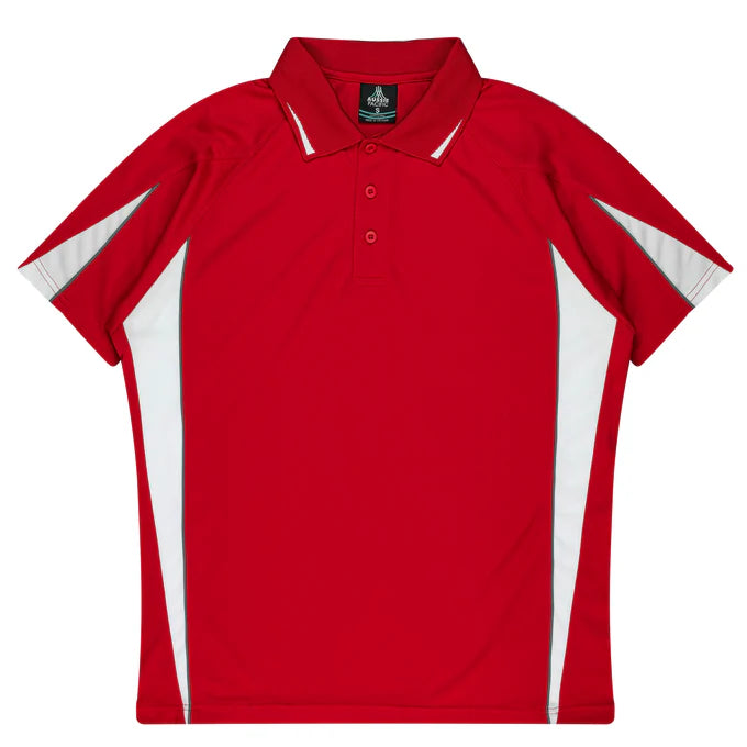 3304 - Aussie Pacific - Eureka Kids Polo Red/White