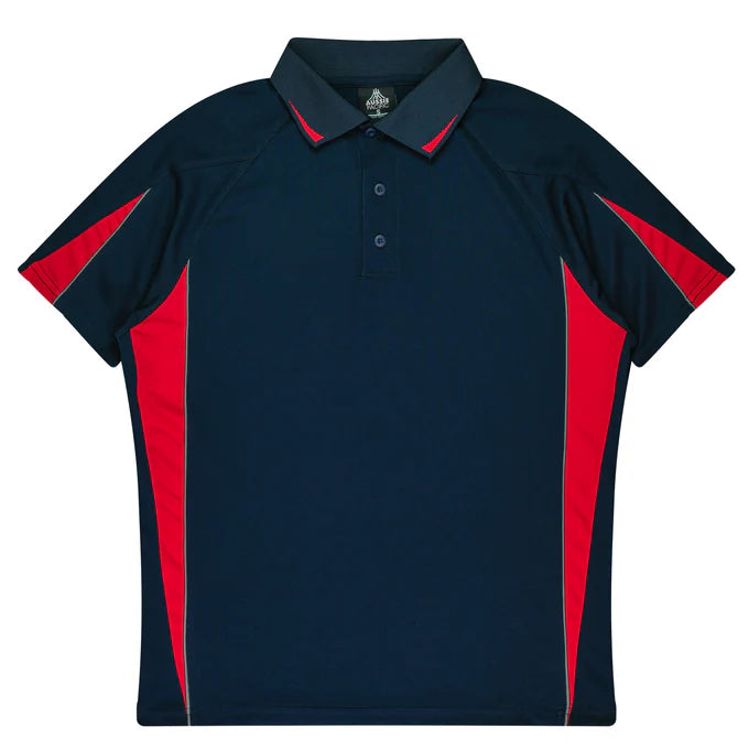 3304 - Aussie Pacific - Eureka Kids Polo Navy/Red