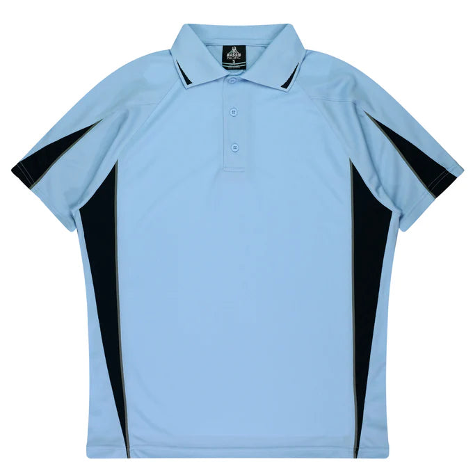 3304 - Aussie Pacific - Eureka Kids Polo Navy/Sky