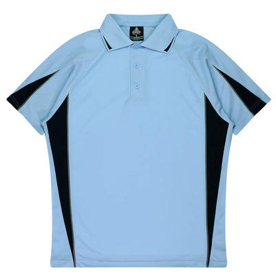 3304 - Aussie Pacific - Eureka Kids Polo Navy/Sky
