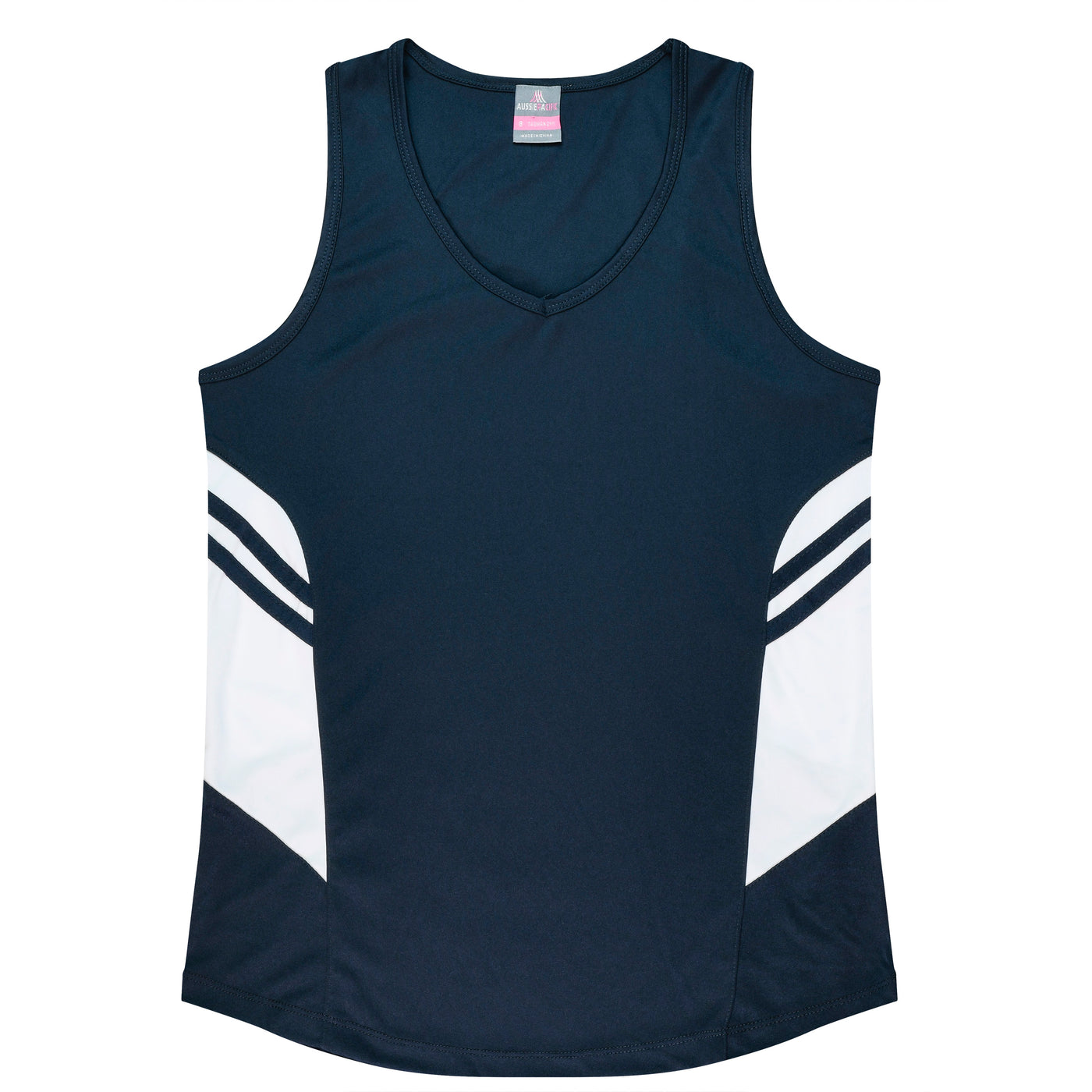 2111 - Aussie Pacific - Tasman Ladies Singlet - Black & Navy Body Colours