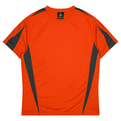 3204 - Aussie Pacific - Eureka Kids Tee Orange/Charcoal