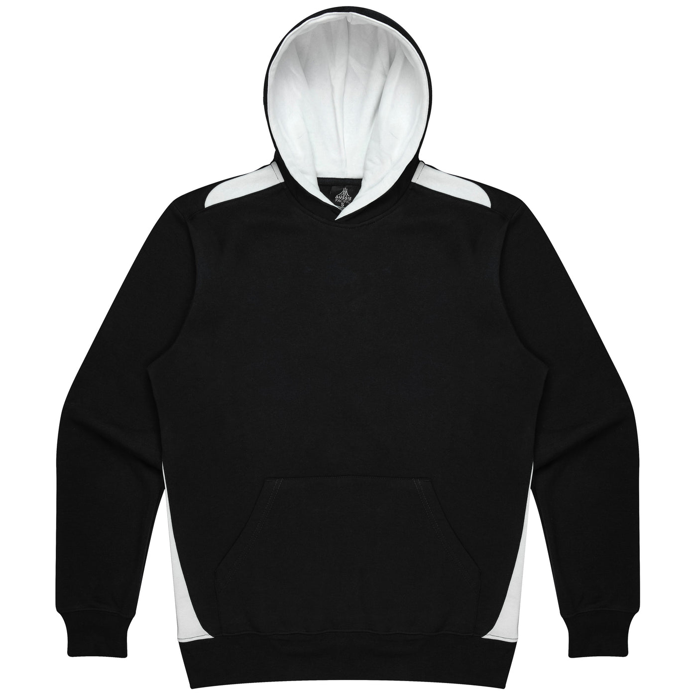 3506 - Aussie Pacific - Paterson Kids Hoodie Black/White 