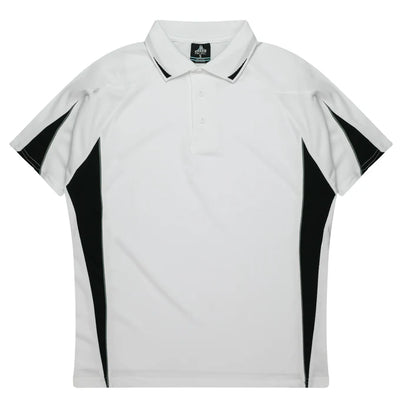 3304 - Aussie Pacific - Eureka Kids Polo White/Black