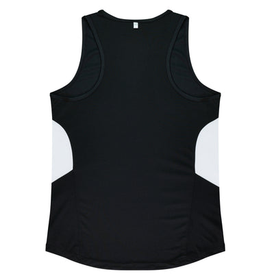2111 - Aussie Pacific - Tasman Ladies Singlet - Black & Navy Body Colours