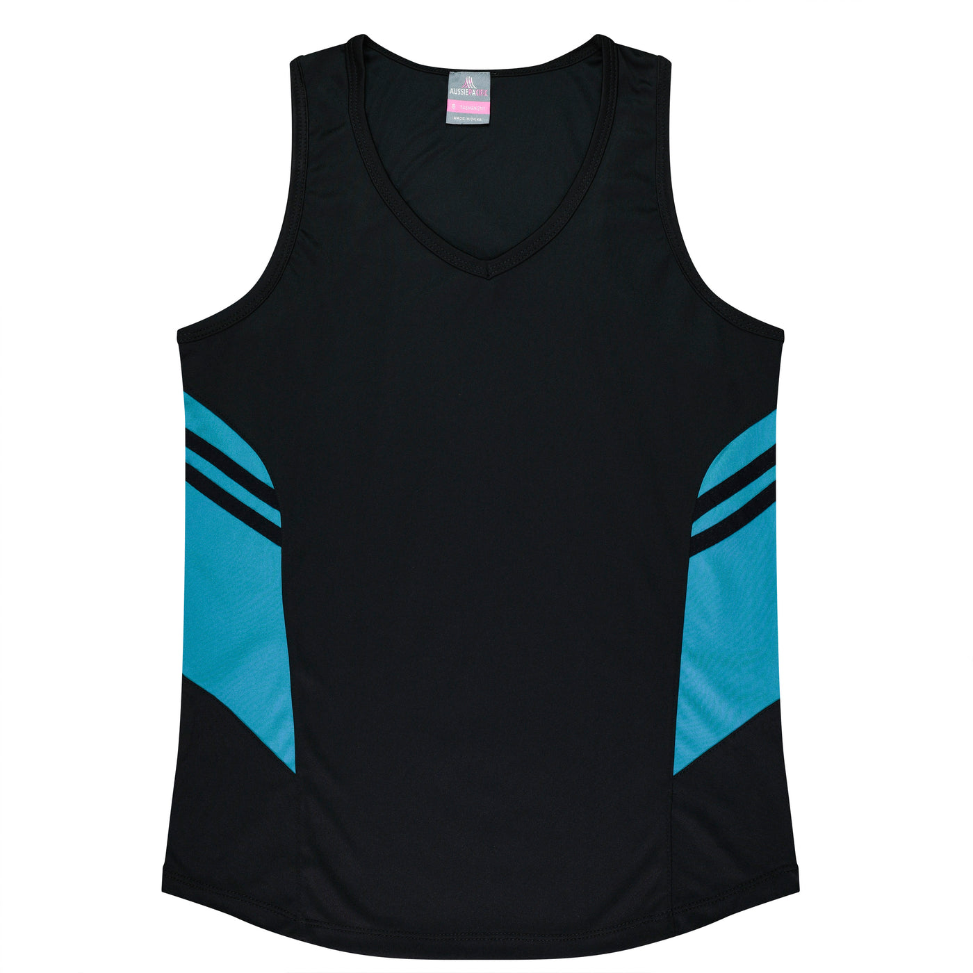2111 - Aussie Pacific - Tasman Ladies Singlet - Black & Navy Body Colours