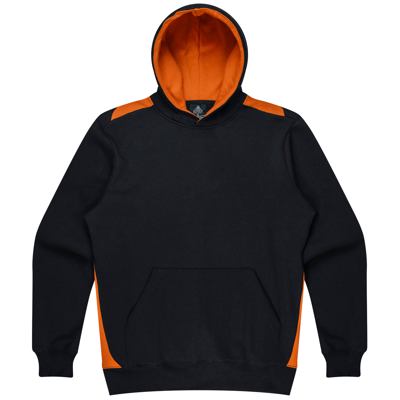 3506 - Aussie Pacific - Paterson Kids Hoodie Black/Orange 