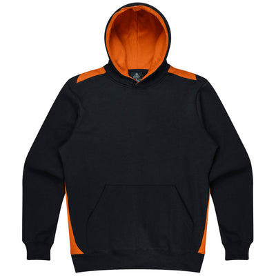 3506 - Aussie Pacific - Paterson Kids Hoodie Black/Orange 
