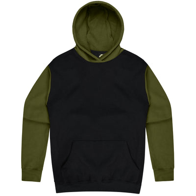 3530 - Aussie Pacific - Monash Kids Hoodie Black/Military Green 