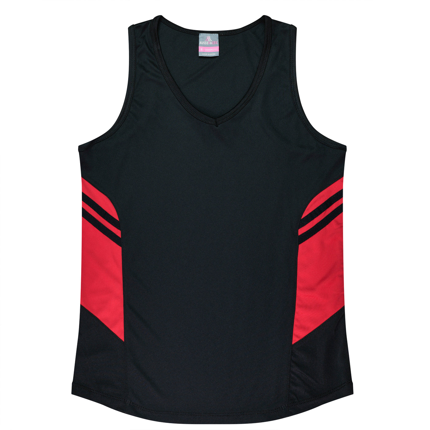 2111 - Aussie Pacific - Tasman Ladies Singlet - Black & Navy Body Colours