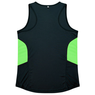 2111 - Aussie Pacific - Tasman Ladies Singlet - Black & Navy Body Colours