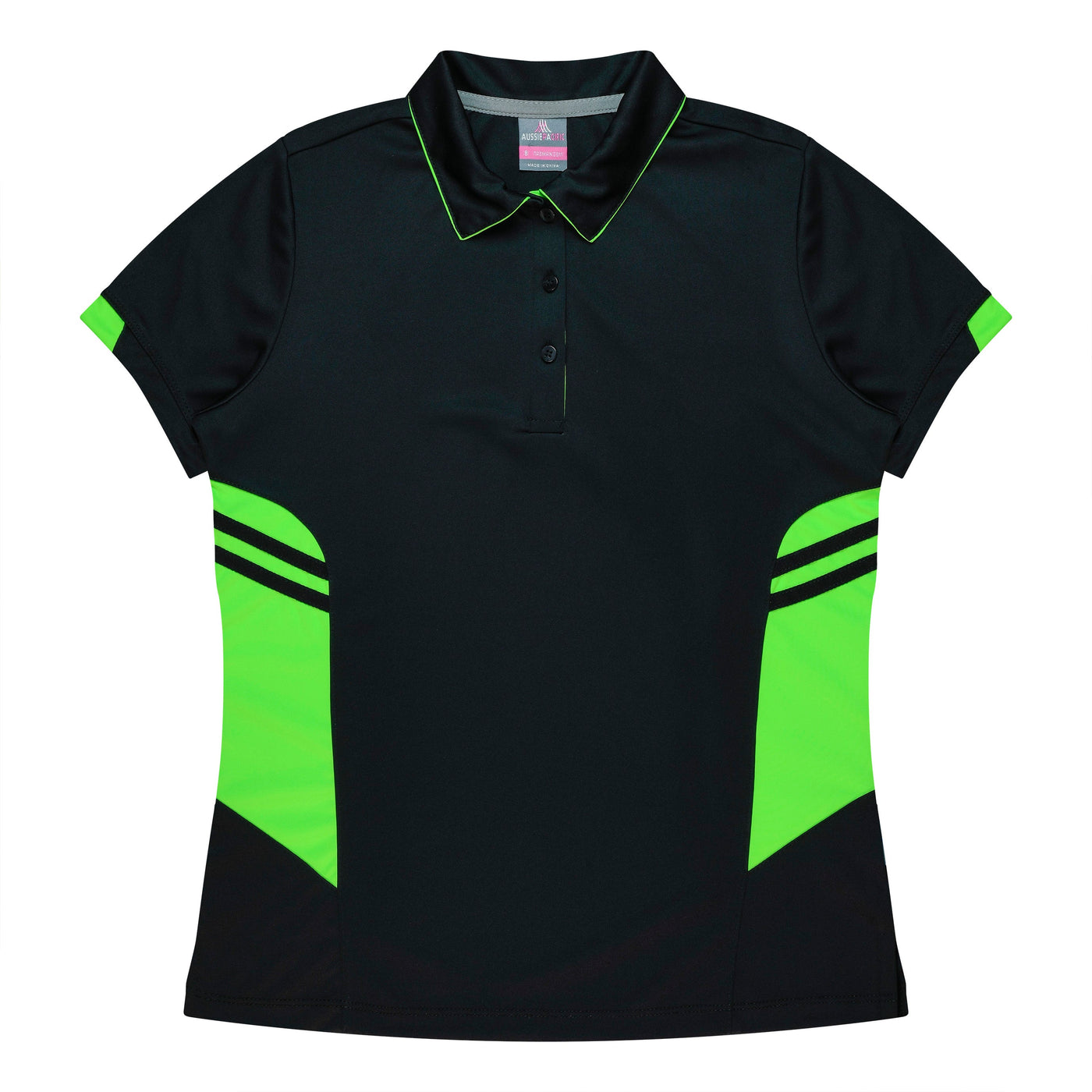 2311 - Aussie Pacific - Womens Tasman Polo -  Black, Grey and Navy Body Colours