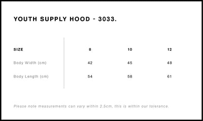 3033 - AS Colour - Youth Supply Hood
