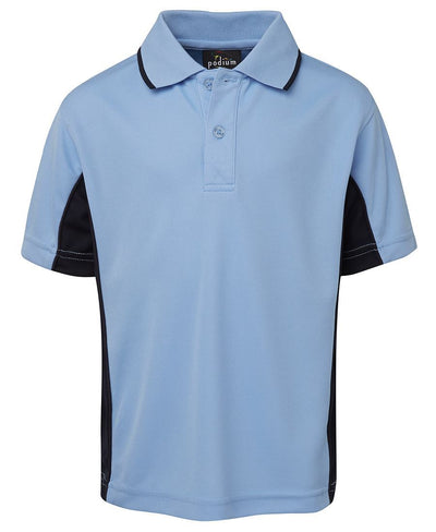 7PP3 - JB's Wear - Podium Kids Contrast Polo Light Blue/Navy