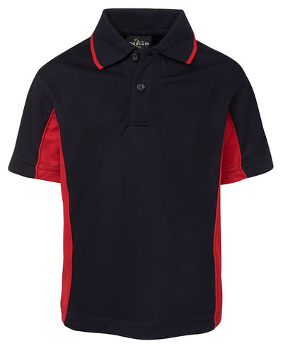 7PP3 - JB's Wear - Podium Kids Contrast Polo Black/Red