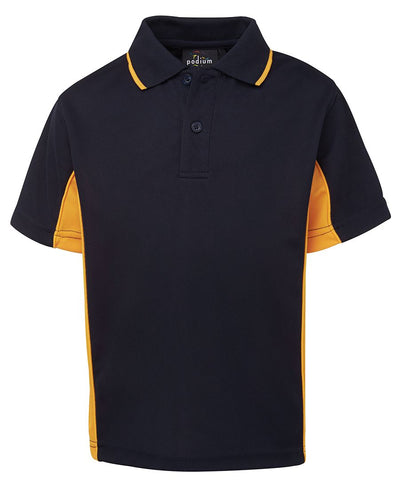 7PP3 - JB's Wear - Podium Kids Contrast Polo Navy/Gold