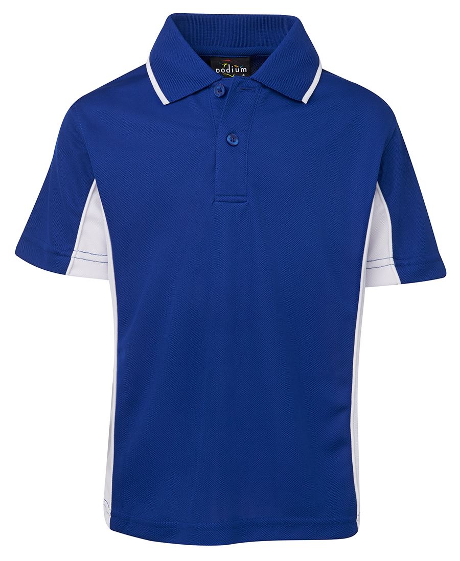 7PP3 - JB's Wear - Podium Kids Contrast Polo Royal/White