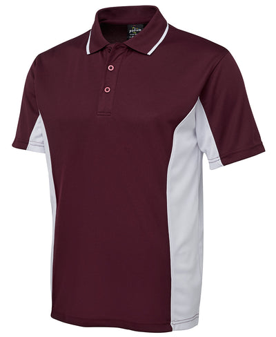 7PP - JB's Wear - Men's Podium Contrast Cool Polo Maroon/White