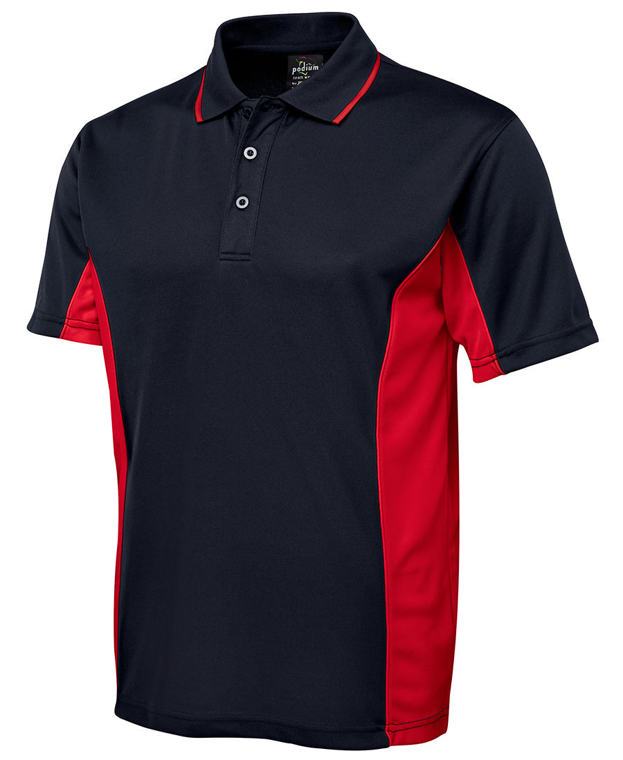 7PP - JB's Wear - Men's Podium Contrast Cool Polo Navy/Red