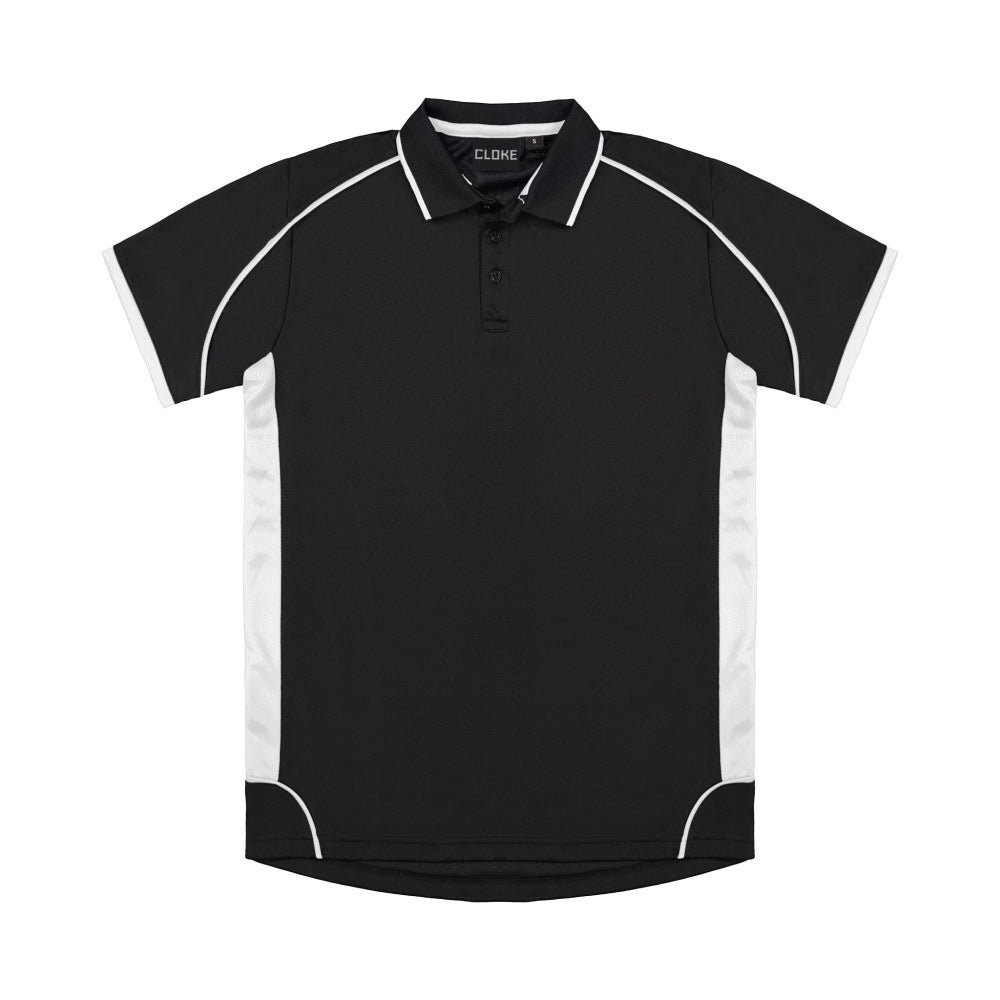 MPPK - Cloke - Kids Matchpace Polo Black/White
