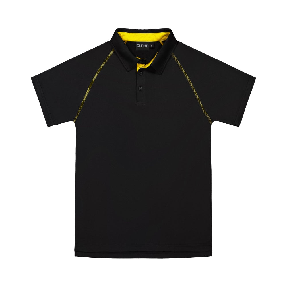 XTPK - Cloke - Kids XT Performance Polo Black/Gold