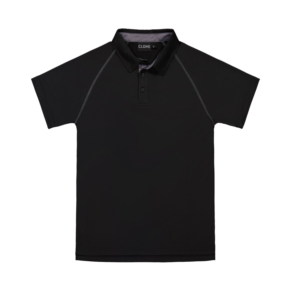 XTPK - Cloke - Kids XT Performance Polo Black/Grey
