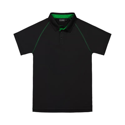 XTPK - Cloke - Kids XT Performance Polo Black/Kelly