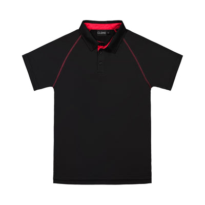 XTPK - Cloke - Kids XT Performance Polo Black/Red