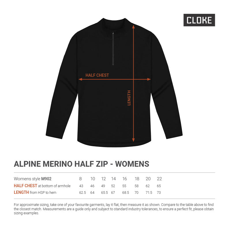 M902 - Cloke - Alpine Merino 1/2 Zip – Women's (280gsm)
