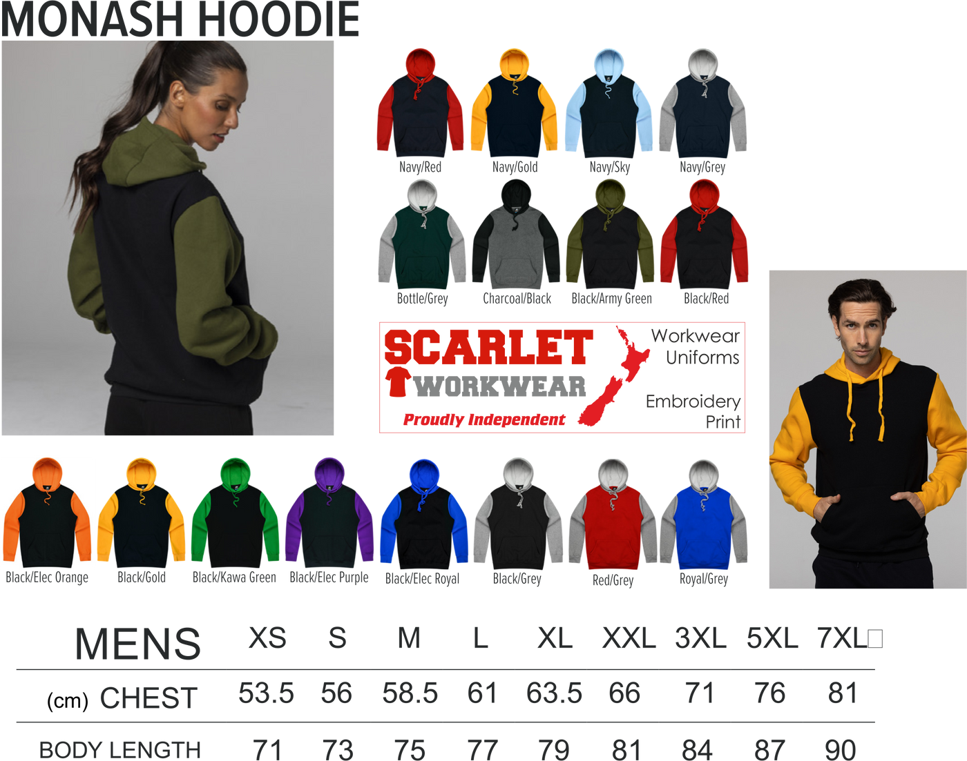1530 - Aussie Pacific - Monash Hoodie - 340gsm